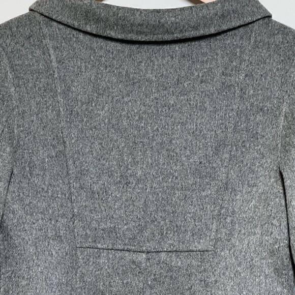 Vintage SCHUMACHER Grey Wool Crop Jacket Womens Sz M - Picture 6 of 10